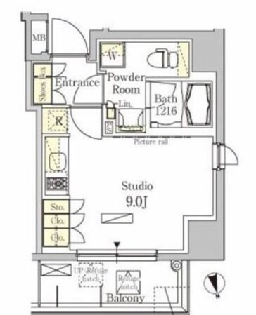 パークアクシス秋葉原Eastの物件間取画像